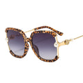 ADE WU OT2999 Women Big Frame Pearl Metal Sunglasses Retro Gorgeous Ins Fashion Shades Candy Color Square Famous Sunglasses