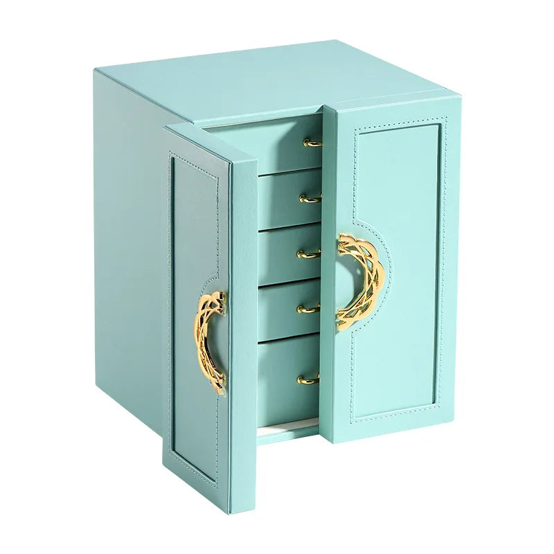 Jewelry Box Organizer Functional Extra Large Leather Jewelry Holder Women Girls Ring Necklace Earring Bracelet Storage Cases