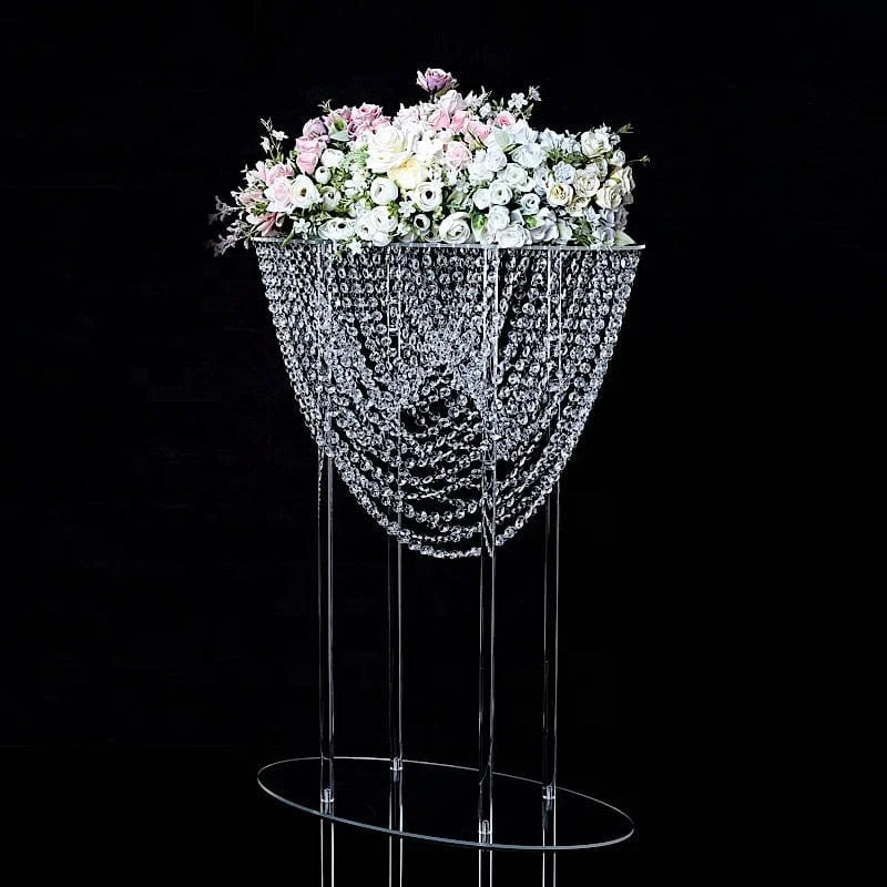 Clear Acrylic Flower Stand Table Centerpiece for Wedding and Party Event Decor Boxed Supplies