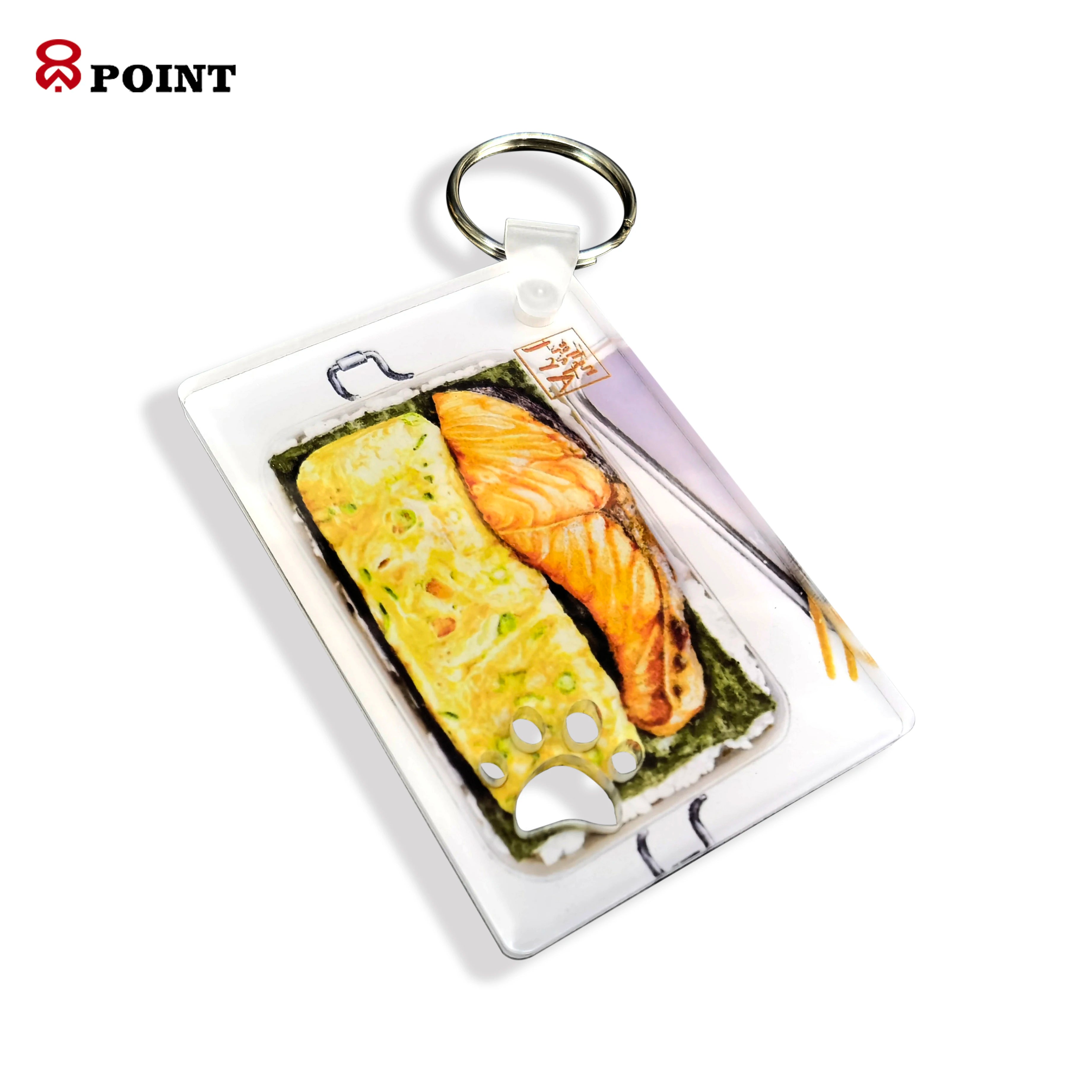 8Point Sublimation Acrylic Material Blank Keychain Single-sided Printing Plexiglass Pendant Personalized Customization