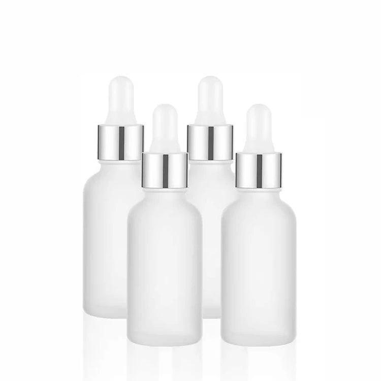 30ml Frosted Glass Dropper Bottle 1oz Frosted Glass Bottle with Pipette for Essential Oil Support Custom Logo and Box