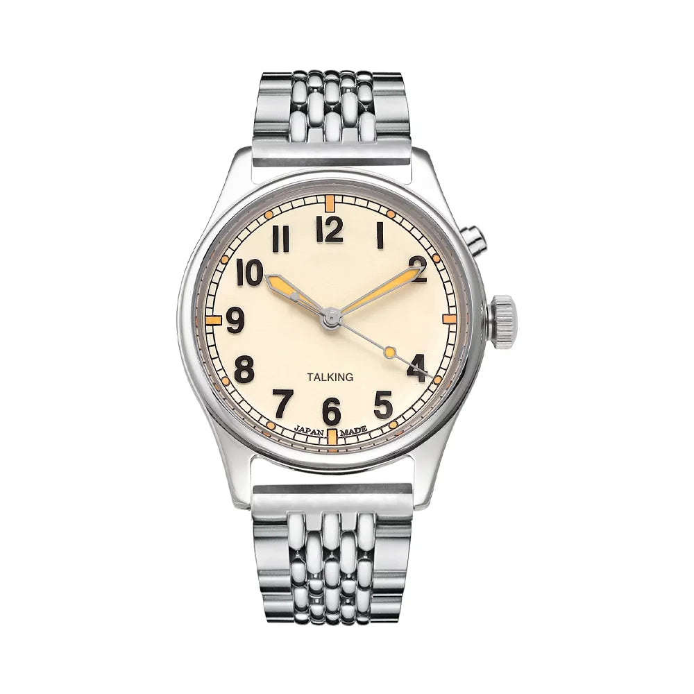 English Talking Watch for Unisex Seniors Men Loud Sound Time Alarm Clock Talking Watch for Visually Impaired
