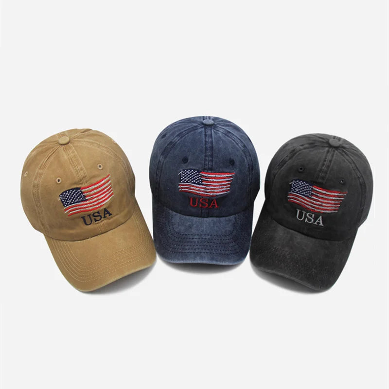 Baseball Caps for Men Cotton Dad Hat USA American Flag Us Unisex Hip Hop Caps Sport Bone Snapback Hats