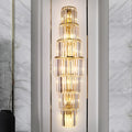 New Contemporary Golden Shining Crystal Wall Lamp Sconce Popular Indoor Decorative Bedroom Bathroom Living Room