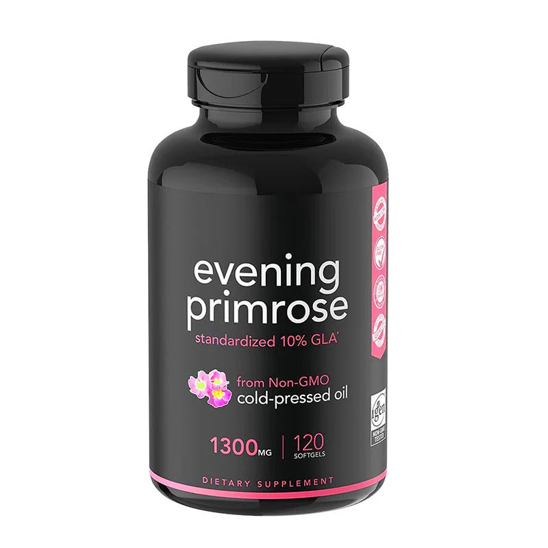 Private Label Evening Primrose Oil (1300mg) 120 Liquid Softgels pink Pussycat Pill Enhancement Hormone Balance for Women
