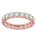 Fashion Design Wedding Ring MSR-755 10K Solid Gold Round Cut Moissanite Diamond Eternity  Ring