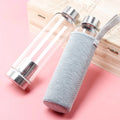 Factory Direct Sales Advertising Event Gifts Wholesale Creative Custom Logo Glass Water Bottle with Portable Sleeve