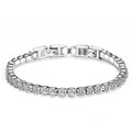 Fashion Luxury Jewelry Stainless Steel Classic Design Adjustable Chains Inlaid Cubic Zircon Tennis Bracelet for Women
