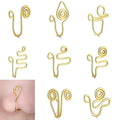 Hot Selling Wholesale Custom Body Jewelry Stainless Steel Designer Faux Clip on Nose Ring Non Piercing Face Nose Ring