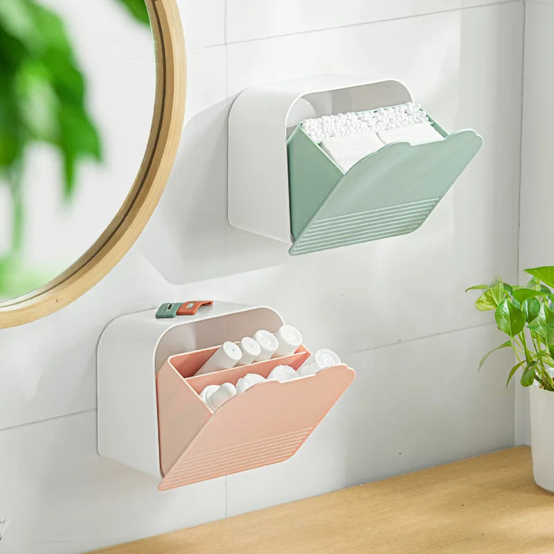 Feminine Pad Holder Bathroom Sanitary Napkins Tampons Storage Canister Flip Dust-Proof Period Box for Teen