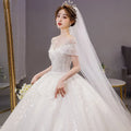 AL1099 One Shoulder Light Wedding Dress 2025 New Main Bride Summer French Women's Big Tail a Line Style Wedding Dress