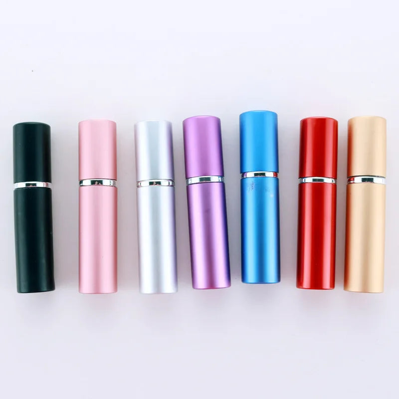 Mini 5ml Travel Pocket Refillable Aluminum Empty Atomizer Spray Glass Perfume Bottle