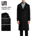 OEM Service Autumn Winter Wholesale Fashion Casual Wool Outwear Medium Length Thickened Windbreaker Jacket Coats for Men