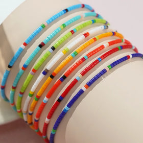 Go2boho Dainty Seed Tiny Glass Beaded Bracelets 2024 New Handmade Fashion Multi Color Jewelry Surfer Minimalist for Women Teen