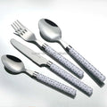 Portable Eco-friendly Reusable Stainless Steel Flatware Sets Polka Dots Travel Cutlery and Office Utensils Tableware Sets