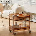 WISEMAX FURNITURE Elegant Designed Acrylic Serving Cart Restaurant Movable Coffee Side Table Coffee Carts for Home Hotel