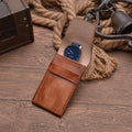 Unique OEM Factory Watch Packaging Bags Small Gift Displaying Case Genuine Leather Watch Case Boxes Custom PU Leather Box
