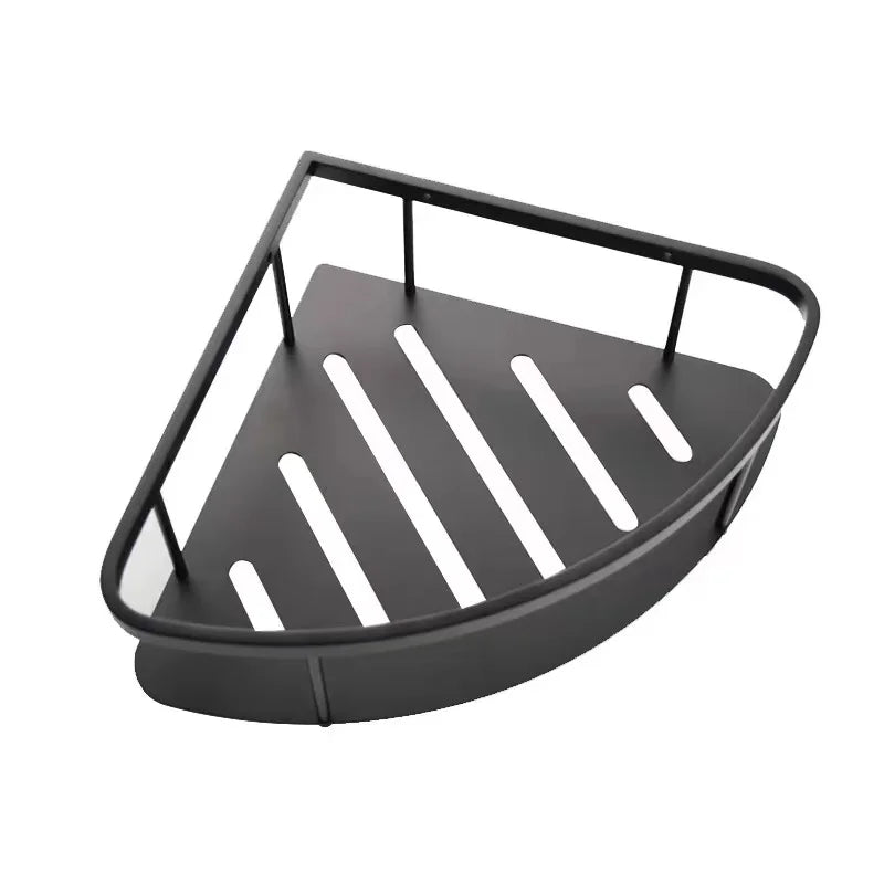 Modern Stainless Steel Triangle Shower Caddy Shelf Wall-Mounted Bathroom Corner Rack for Shower Room