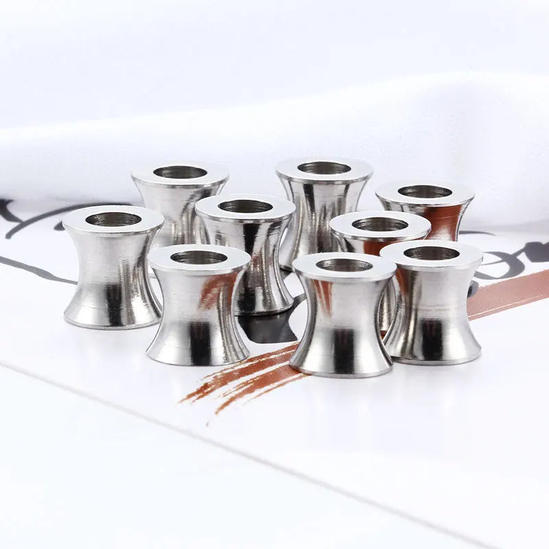 New Stainless Steel Through Hole Beads Horn Jewelry Accessories Diy Necklace Bracelet Tagor Jewelry Bead Insulation Material Matchi