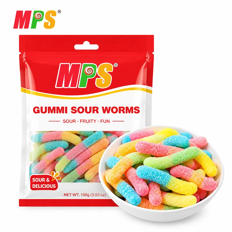 Best Selling Candy Vegan Gummy Sour Worms