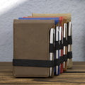 Personalized Mini Journal Cover Portable Hard Cover Notebook Luxury Memo Pads Laserable Leatherette Notebook With Pen Holder