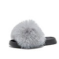 New Furry slippers Women's Outerwear Summer Outdoor Leisure Fashion fox Fur Cool slippers Beach tide