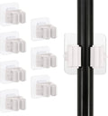Self-Adhesive No-Drill Mop Holder Hook Mop Clip Bathroom Rack Wall-Mounted Storage Heavy-Duty Kitchen Bathroom Mop Hook