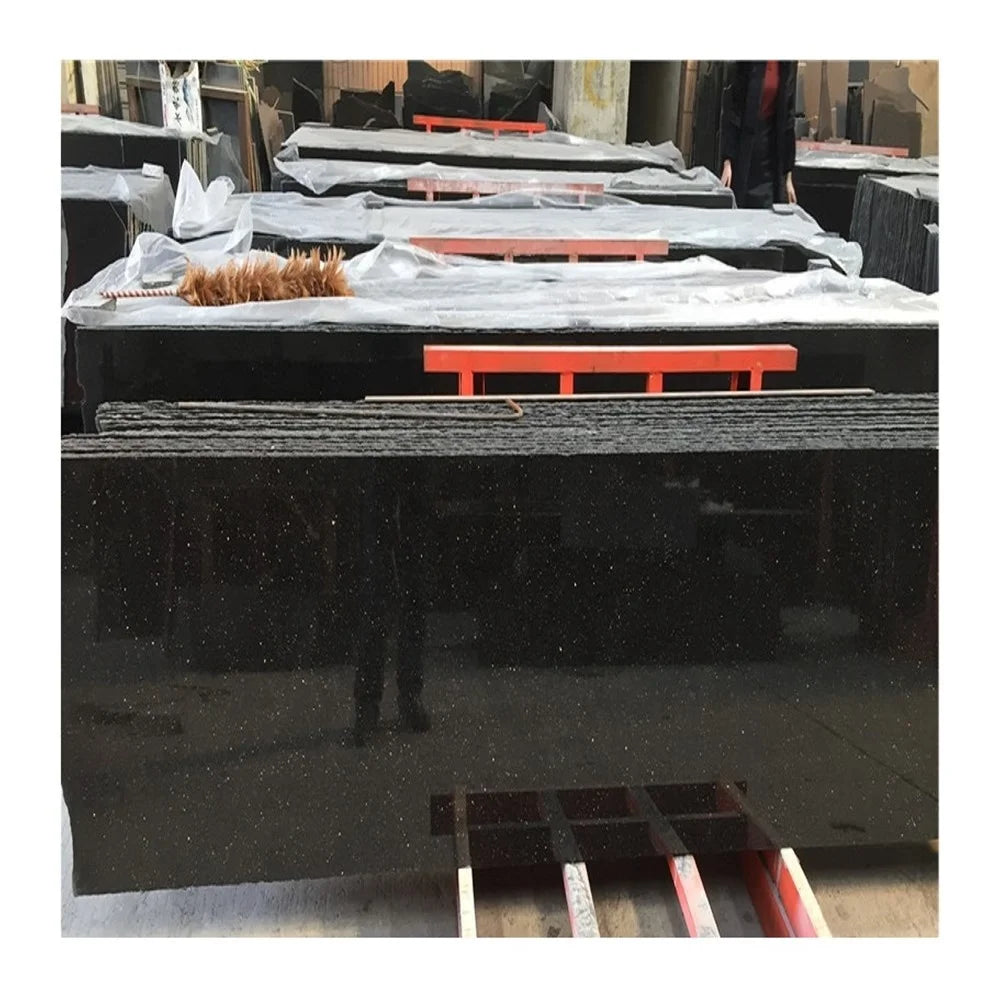Black Gold Granite Star galaxy Stone Prices with Standard Tile Sizes Per square Meter for Floor Paving
