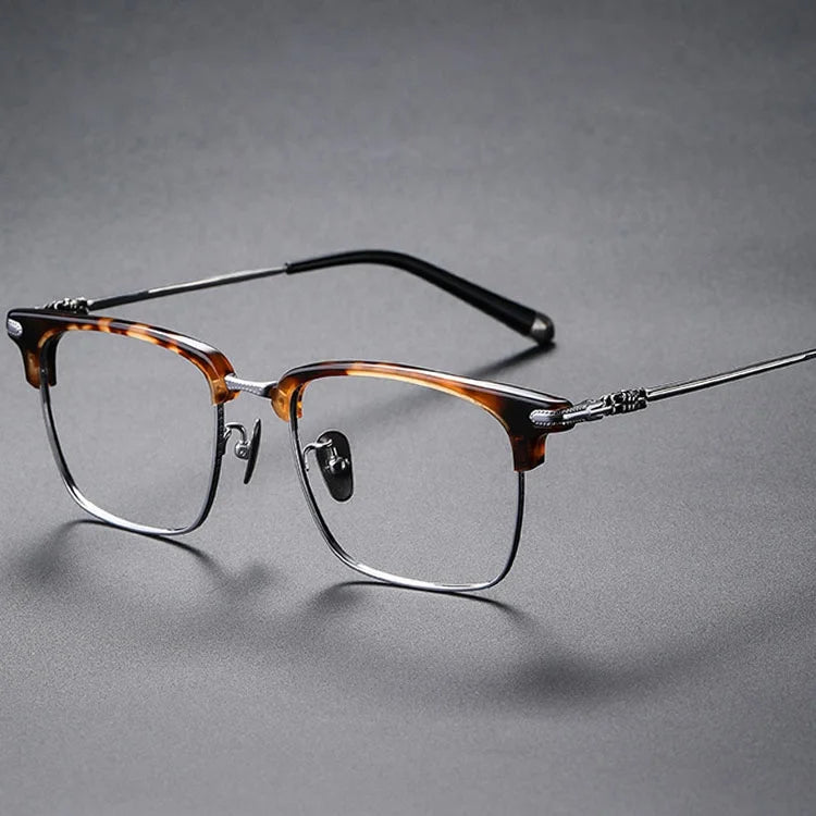 Optical Frame Good Quality Hing Kong Glasses Titanium Eyewear Male Eyeglasses Design Spectacles Frame for Men