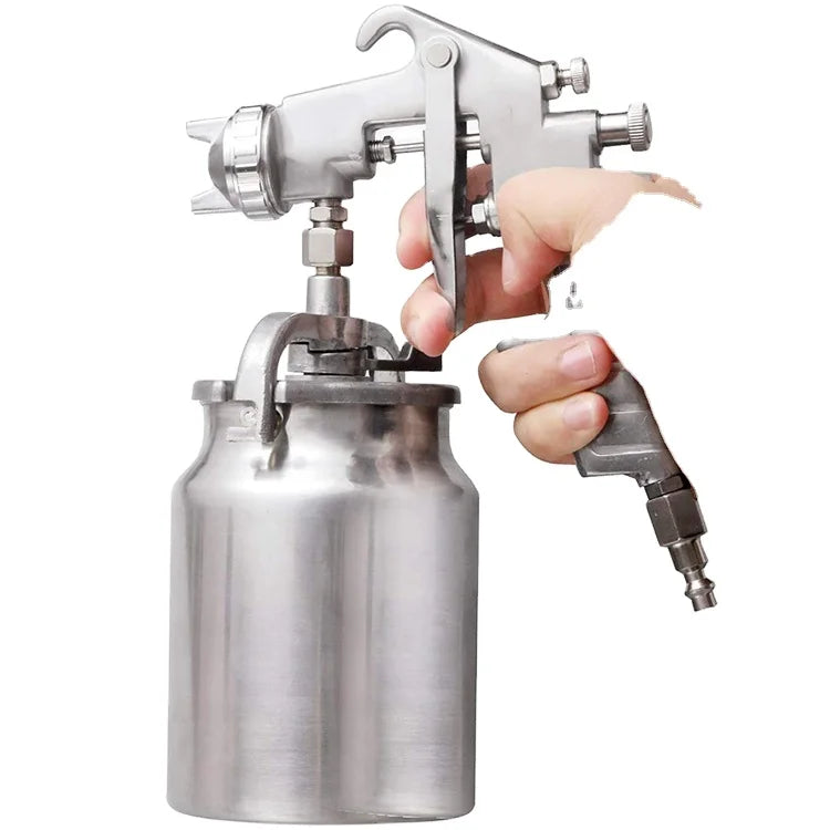 PG-01 1000ml Cup and Aluminium Alloy & Plastic Body Customizable OEM Air Spray Gun Gravity Feed for Painting Industry