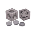 4040 Silver Die-Cast Aluminum Alloy 3-Way Corner Connector Bracket for Industrial Use Square Structure Aluminum Profile