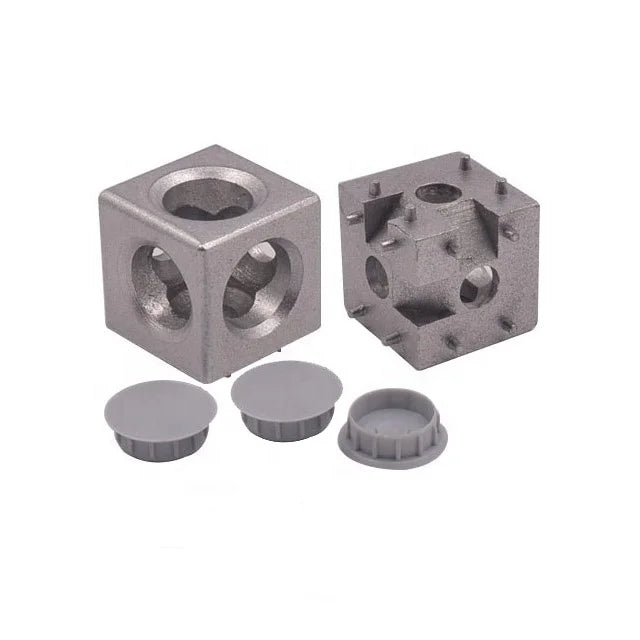 4040 Silver Die-Cast Aluminum Alloy 3-Way Corner Connector Bracket for Industrial Use Square Structure Aluminum Profile
