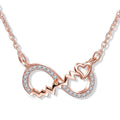 Unique Design Silver Jewelry Infinity Heart Beat Necklaces Women