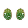 Minimalist Oval Shaped Earrings Gradient Earrings Rhinestone Stud Earrings for Women