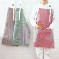 Kitchen Apron Household Waterproof and Oil-proof Cooking Gown Bib Big Pocket Hand Towel Waist
