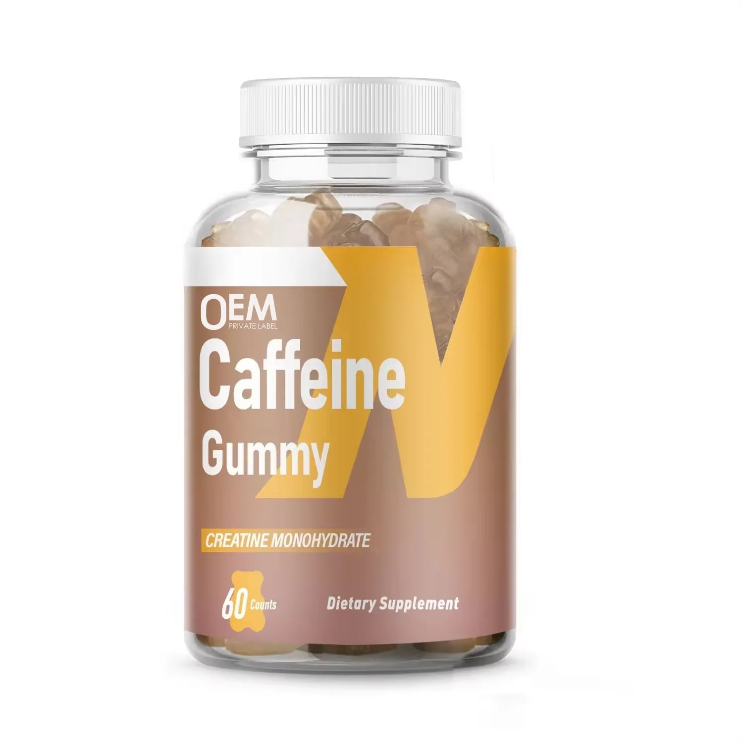 OEM Vegan Natural Sugar Free Caffeine Gummies Energy Gummy Supplement with Vitamin C for Energy Caffein Booster Pre Workout