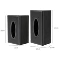 Custom Tissue Box PU Leather Tissue Box Holder Black Tissue Box Waterproof for Business Hotel Office Home Decoration