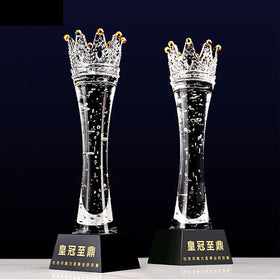 Crystal Crown with Air Bubble Event Crystal Trophy Award MH-NJ0220