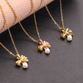 Bijoux Customized Stainless Steel Waterdrop Pendant Necklace for Women Gold Plated Chain Butterfly Knot Zircon Classic Wedding
