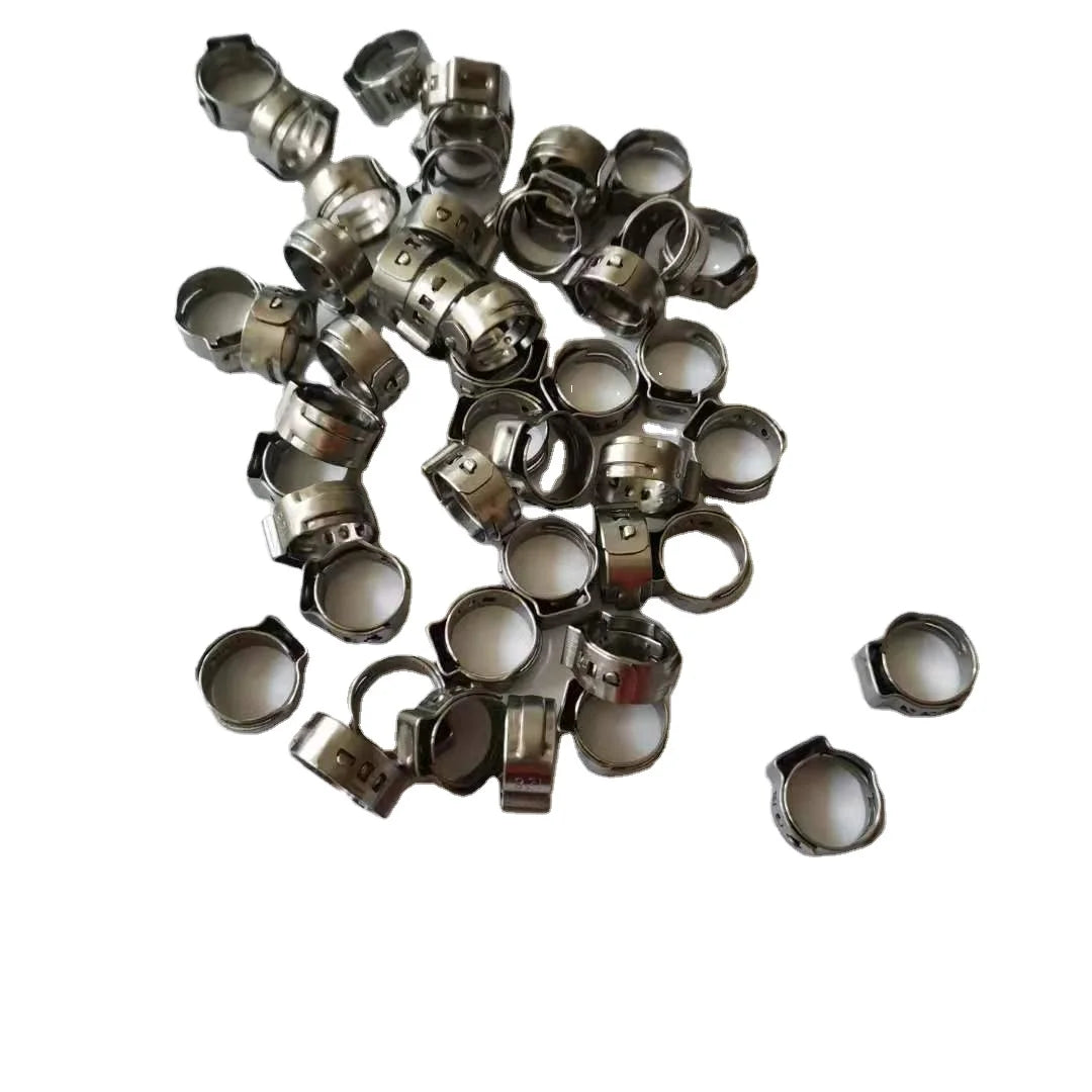 Stainless Steel STEPLESS  HOSE  Clamp with Crimping 11.3  11.9  12.8 13.3 for Home Brewing Beer Hose