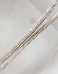 SINRONG 5 Row Precious Water Glass Rope Semi-circular Flash Tube Flat Round Drawstring Shoe Bag Clothing DIY