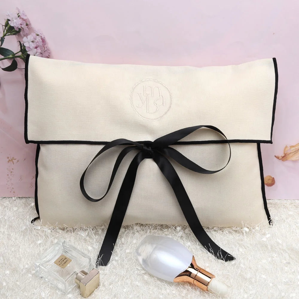 Reusable Soft Cotton Twill Envelope Skirt Shoe Dust Packing Pouch New Arrival Promotion Shopping Gift Cotton Flap Dust Bag