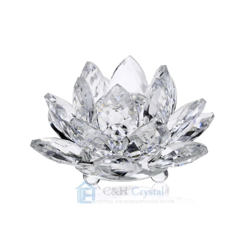 K9 Crystal Lotus Flower for Home Decor and Souvenir Gift Other Crystal Crafts Product Category