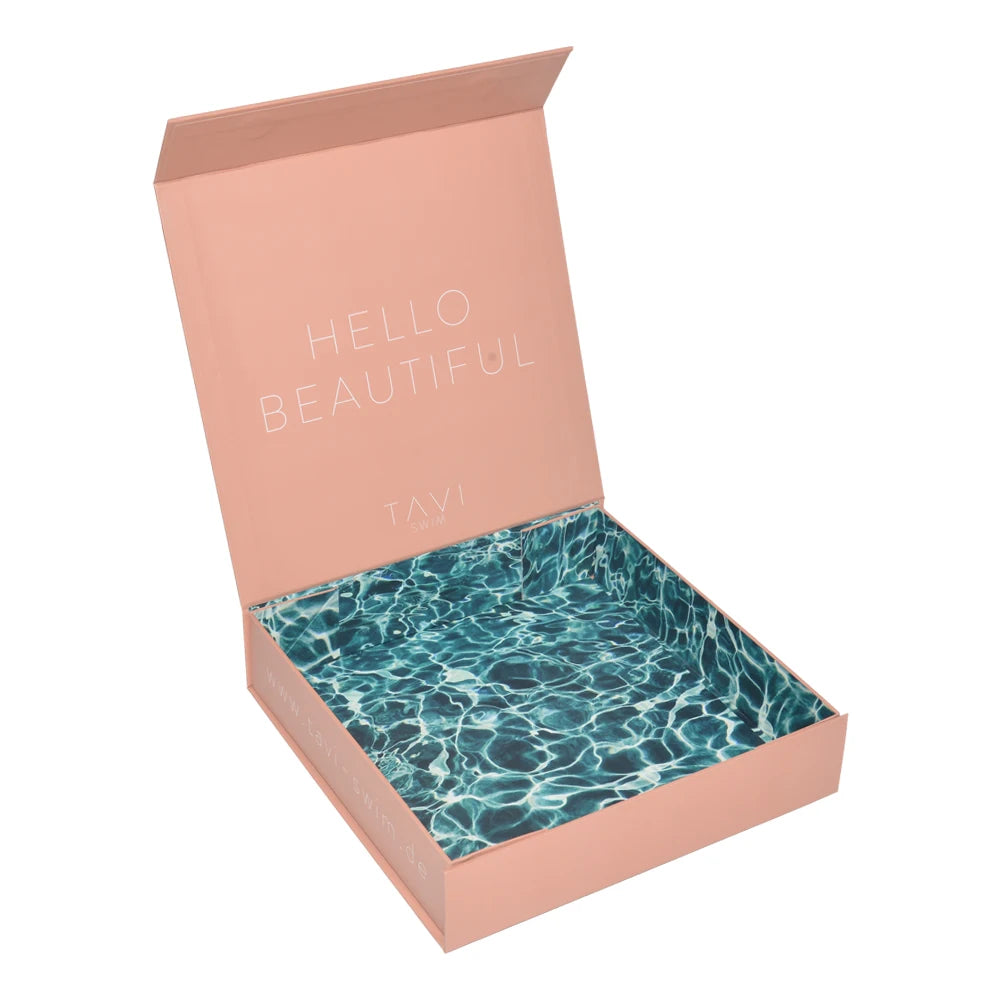 Wholesale Matte Pink Folding Magnetic Gift Box for Swimwear Packaging Foldable Apparel Gift Box With Magnetic Closure