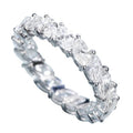 Bridal 18k Solid Gold Marquise Diamond Eternity Band Tennis Rings for Engagement Wedding Party Gift Featuring Diamond Ring