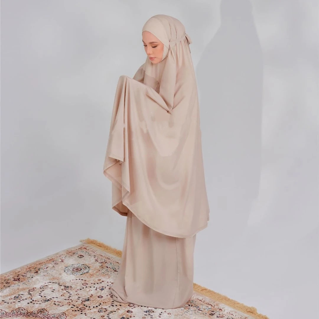 Prayer Dress Telekung Prayer Robe Muslim Clothing With Bag Padded Prayer Mat
