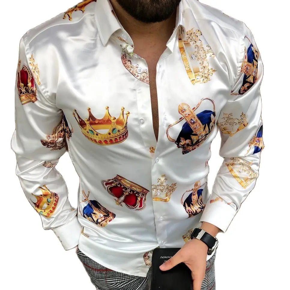 2024 Best Sell Top Fashion All Over Printed Shirt for Men Buttoned Retro Vintage Shirt for Men Men Vacation Shirt Luxury