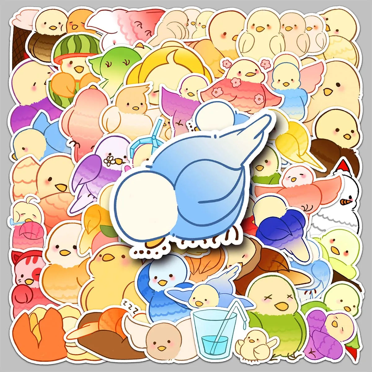 50PCS Factory Hot Thermos Cup Stickers Colorful Personality Creative Waterproof Bird Sticker