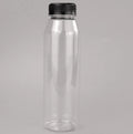 10oz 12oz 14oz Lightweight Clear Disposable Plastic Juice Bottle Beverage Containers With 38mm Black Tamper Evident Lids