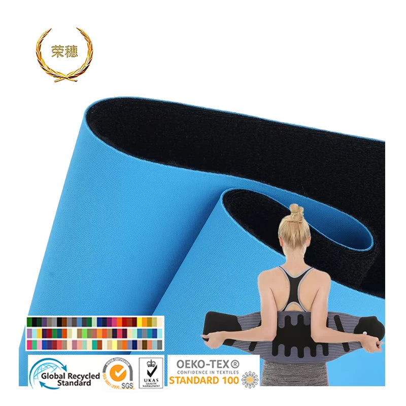 Blue ultra Fine Nylon Fabric TPU Waterproof Transparent Film Black  OK Fabric for Waist Sports Protective Gear Fabric
